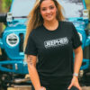 JeepHer Black Tee with White Logo