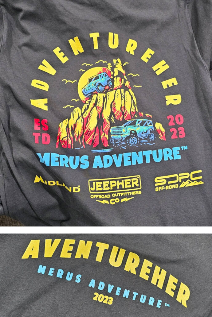 The Exclusive AdventureHER event tee